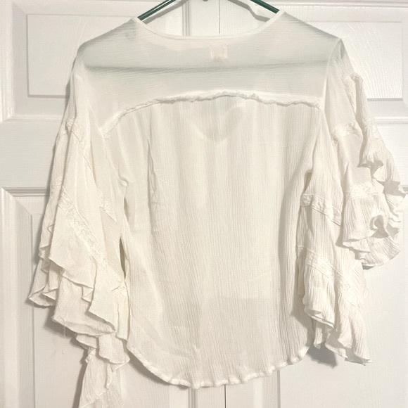 Surf Gypsy Flutter Sleeve Crop Top - Picture 5 of 5